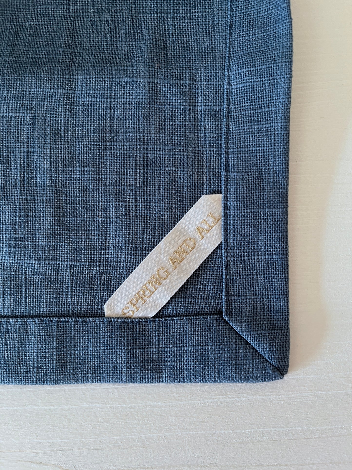 Set Of Linen Napkins in Denim Blue