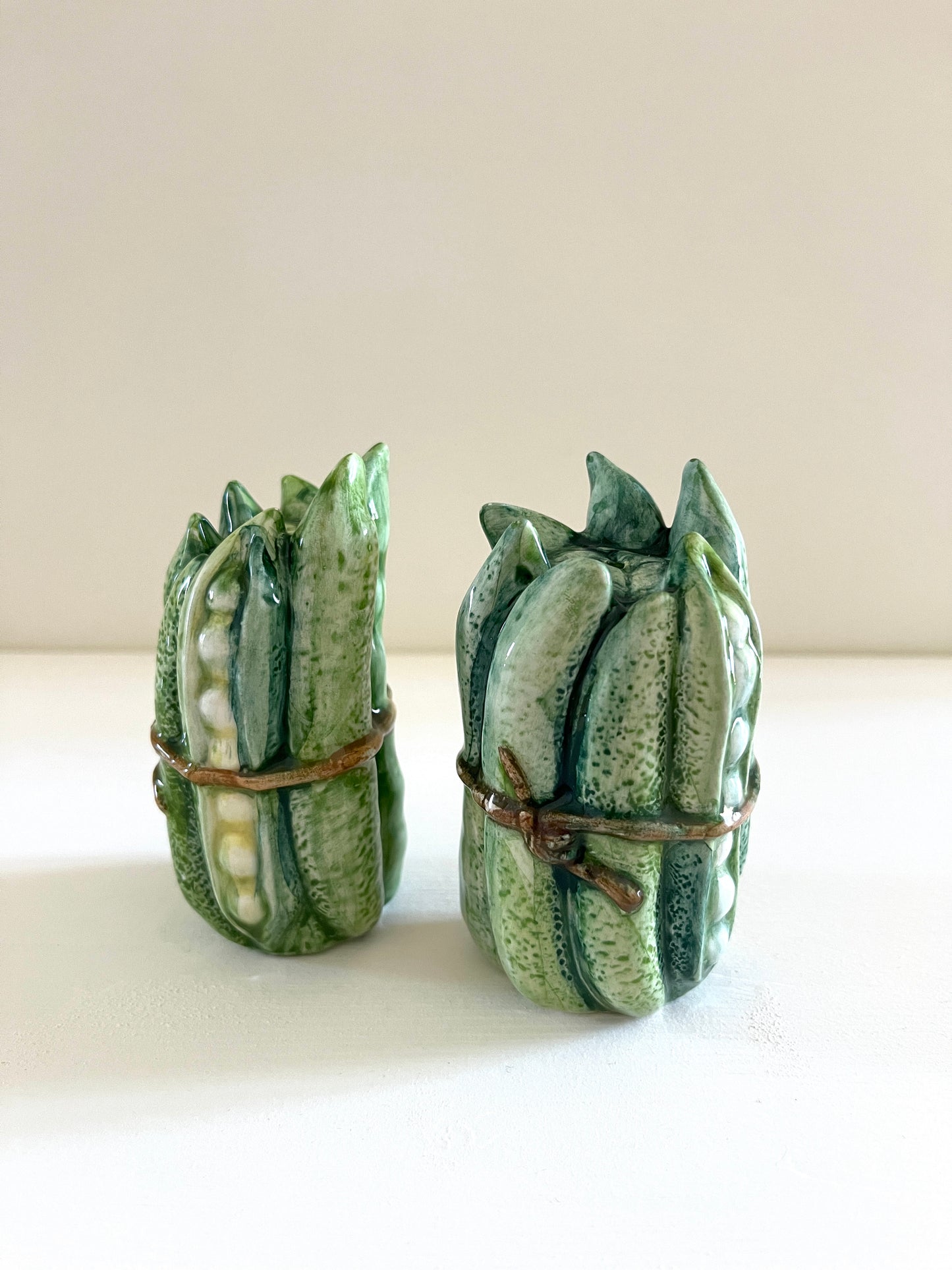 Pea Pod Salt and Pepper Shakers