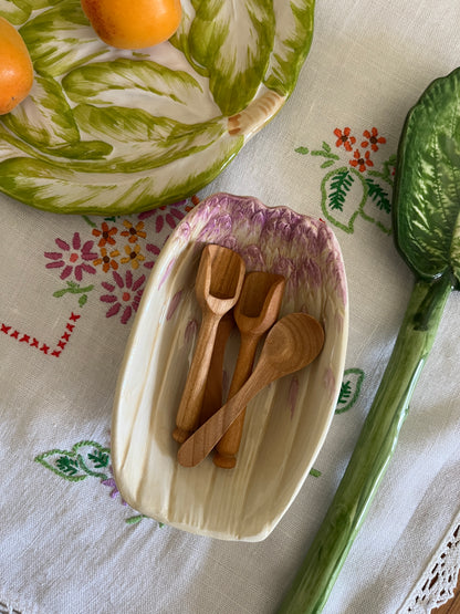 Asparagus Small Bowl in Lilac and Cream