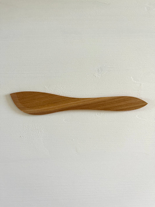 butter knife made from cherry wood