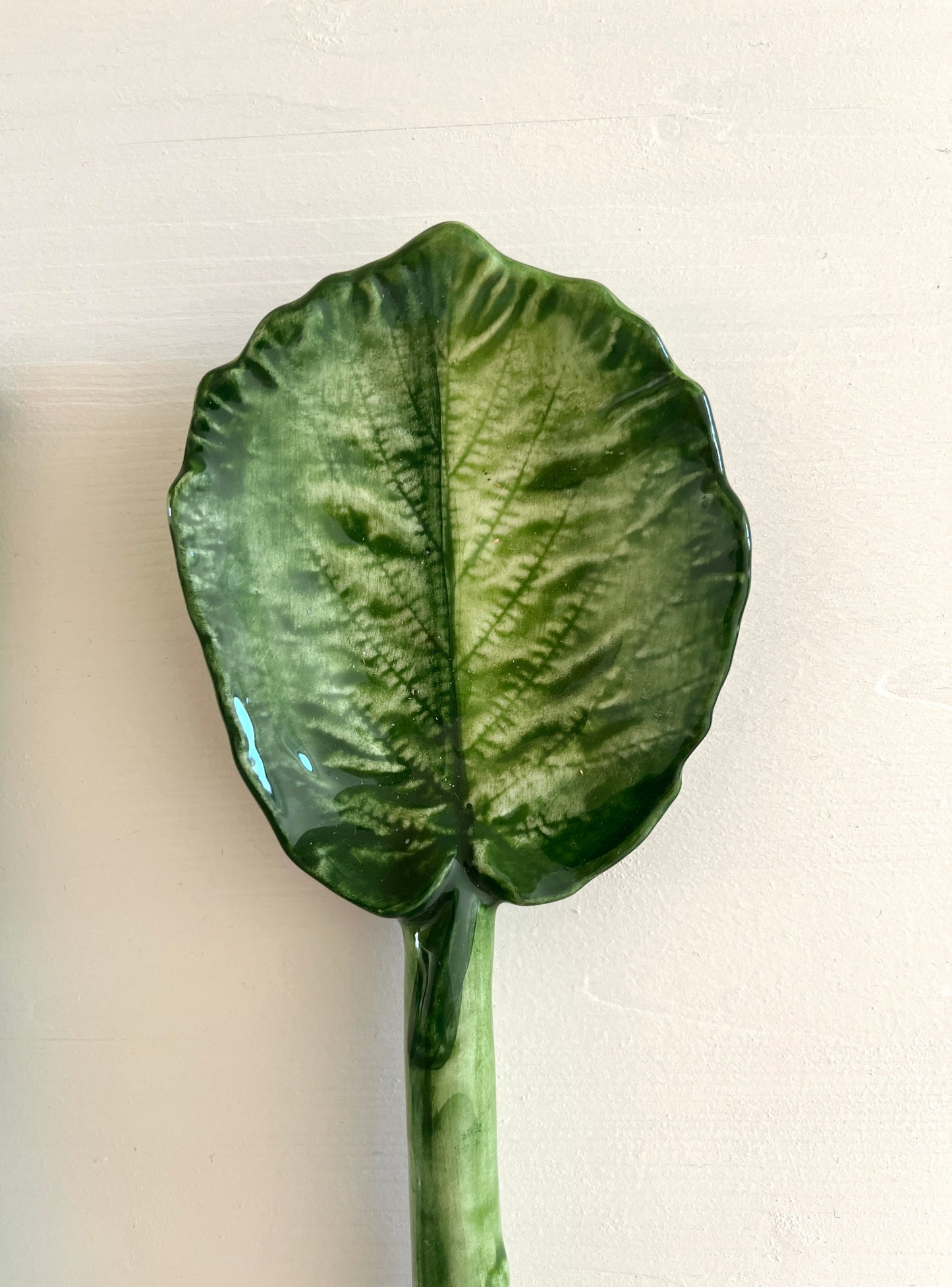 Green Leaf Serving Spoons