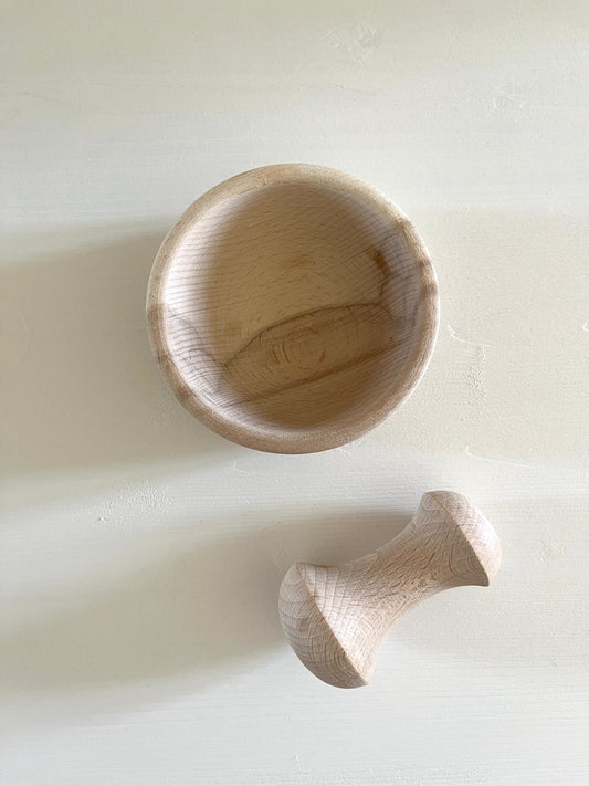 Beechwood Mortar and Pestle