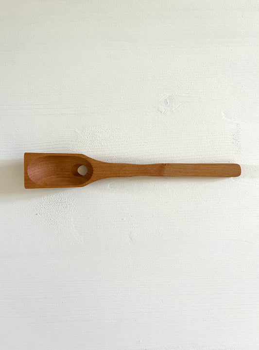 cherry wood olive spoon for scooping olives from jar