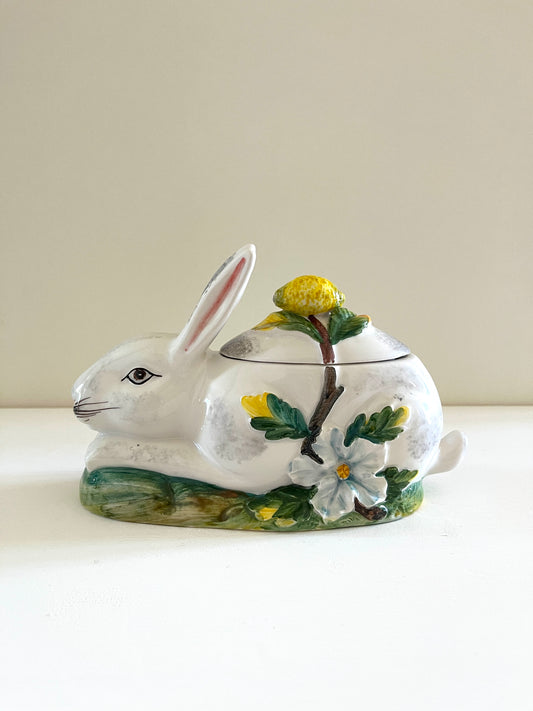 Hand Painted Ceramic Rabbit Tureen