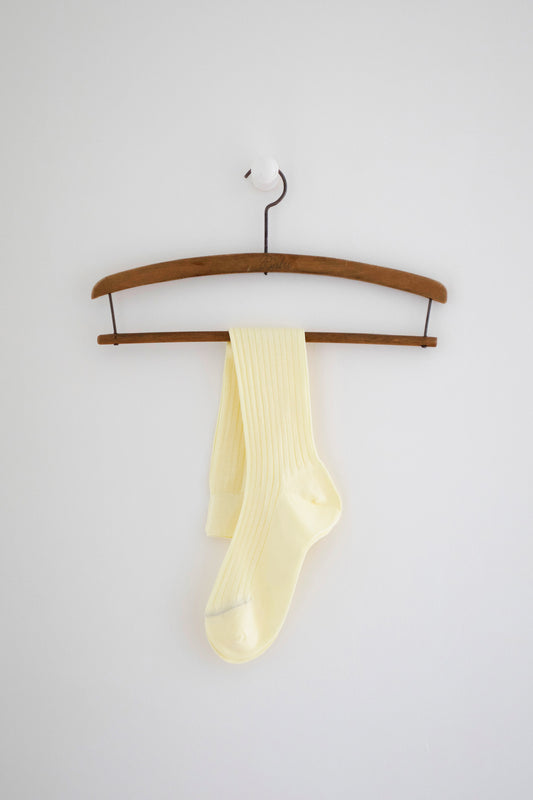 Cotton Socks in Pale Yellow